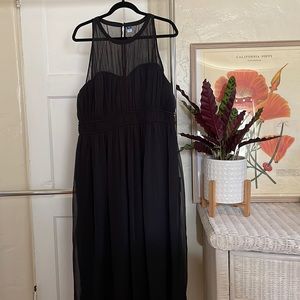 elegant long sleeveless, stretchy waist, plus size Old Navy black dress NWT